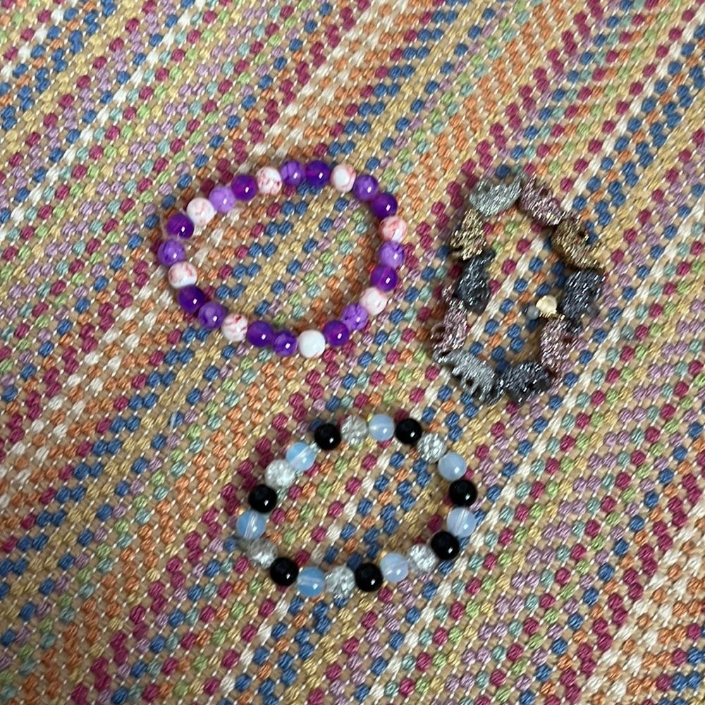 3 beaded braclets